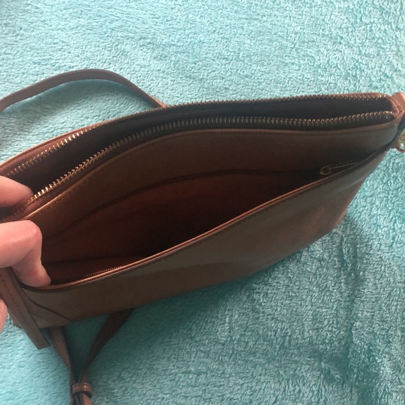 Fossil brown leather crossbody - Picture 3 of 4
